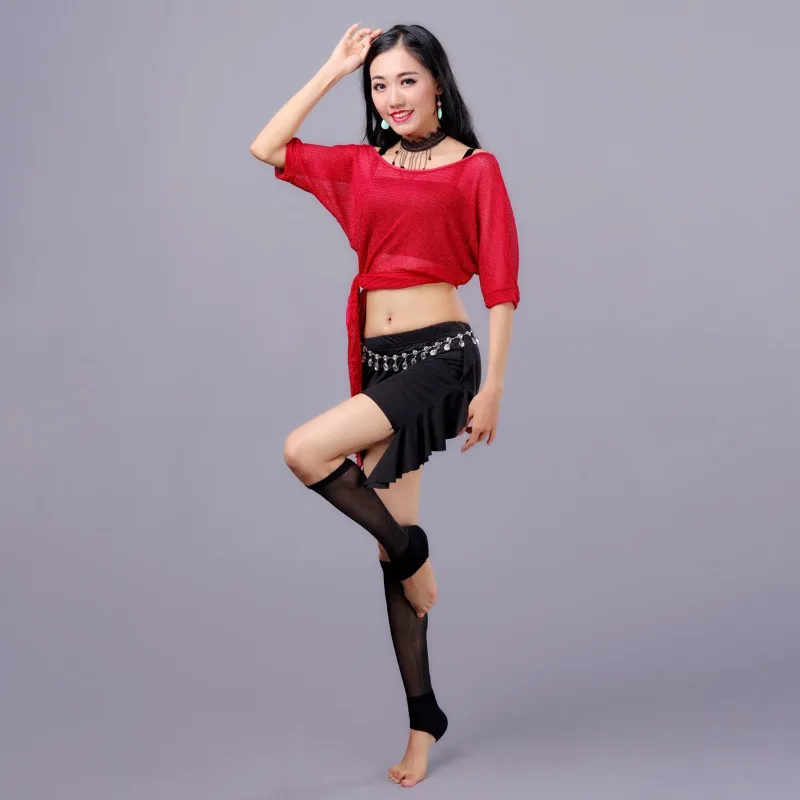 Trajes de dança do ventre personalizados definir traje de desempenho de dança do ventre saia superior leggings sem alças
