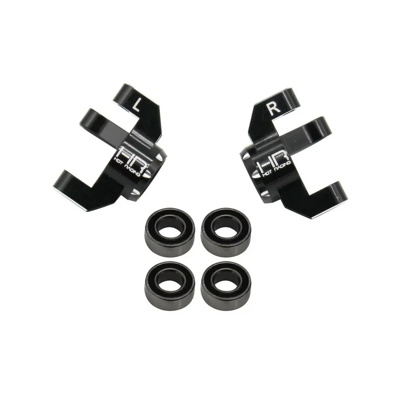 Hot Racing MTT2101 Black Alum Front Knuckle Spindle Pair 4x8x3 Sealed Bearings Losi Mini-T 2.0 Mini-B 2.0 Replace LOS214006