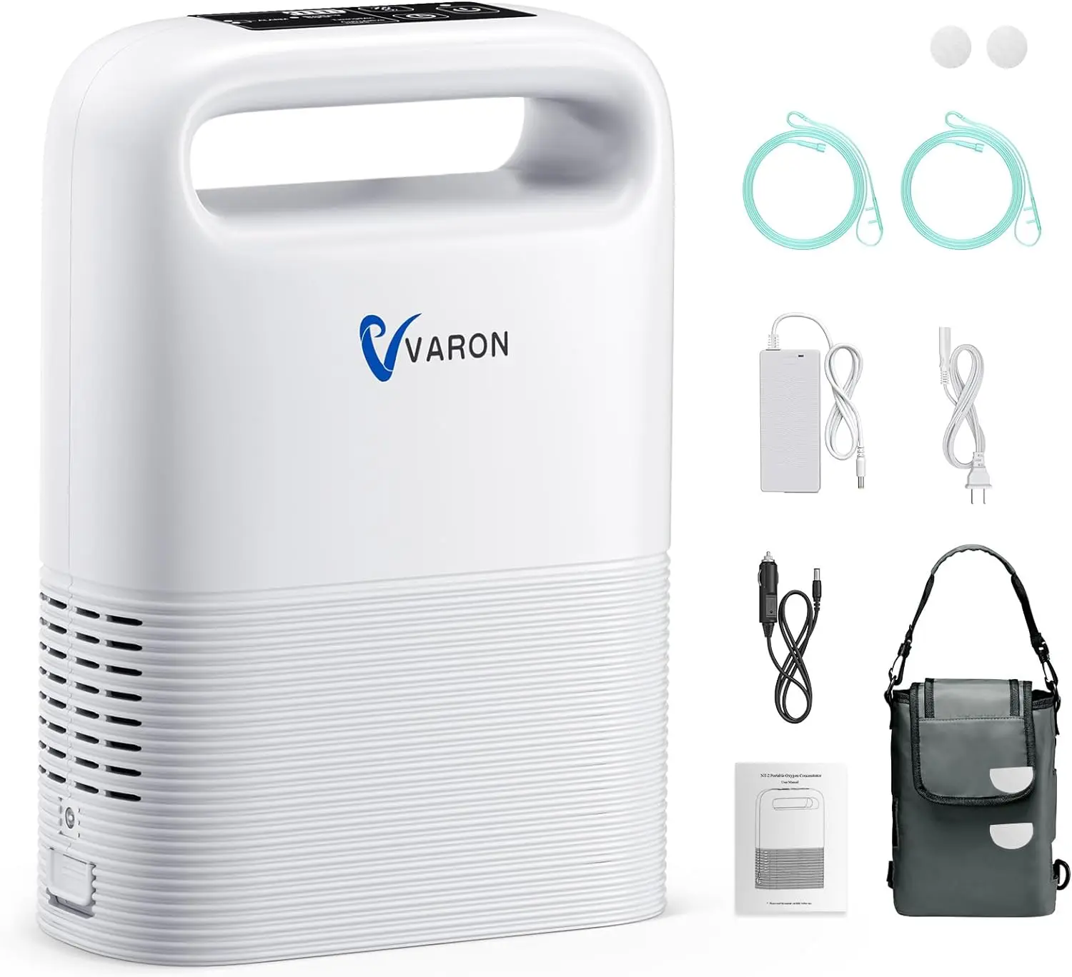 

VARON 1-5l 0xy-gen Con-centrator Portable With Removable Battery For Home Travel 93% Purity Automatic Dual Oxygen Delivery Modes