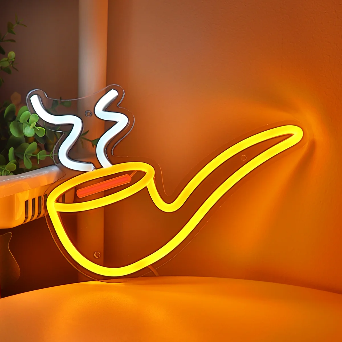 Imagem -03 - Clássico Led Wall Neon Art Sign Light Cachimbo Cachimbo 5v Usb Power 10.2 in x 7.76 in Sala de Jogos Pub e Decoração Clube 1pc