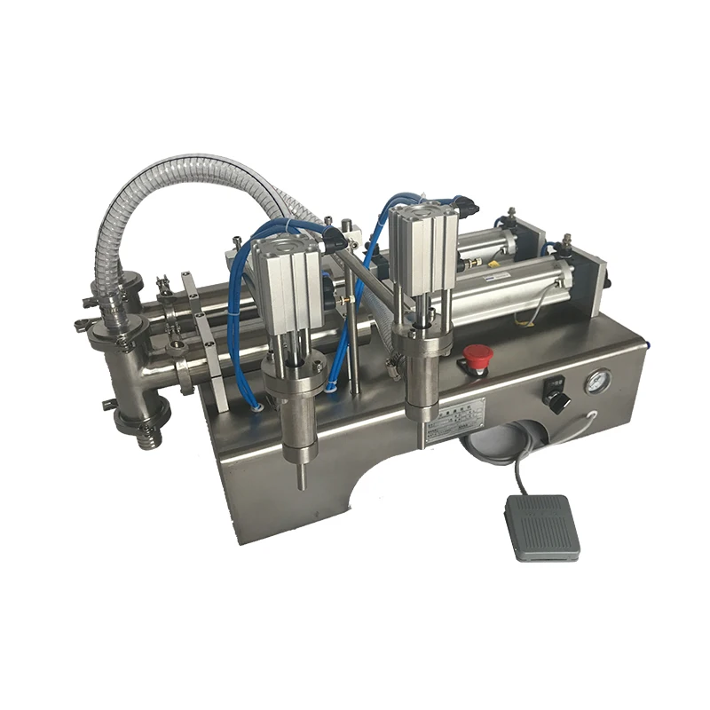 Horizontal Double-head Piston Type Pneumatic Liquid Filling Machine for Industrial Use