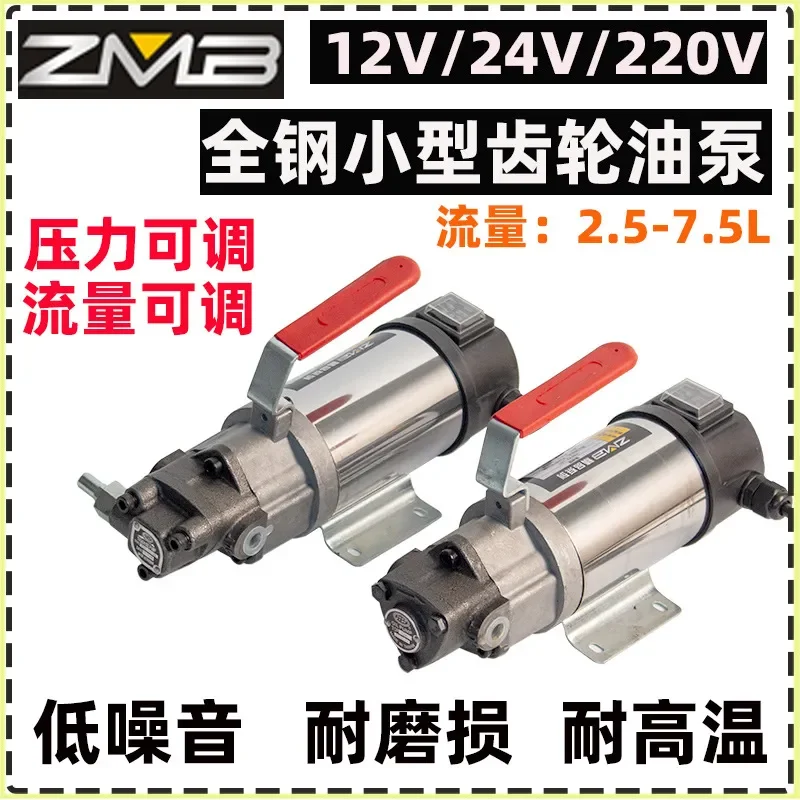 12V 24V 220V Small DC Electric Gear Oil Pump Hydraulic Fluid Transfer Motor with Reducer for Industrial Machinery Equipment