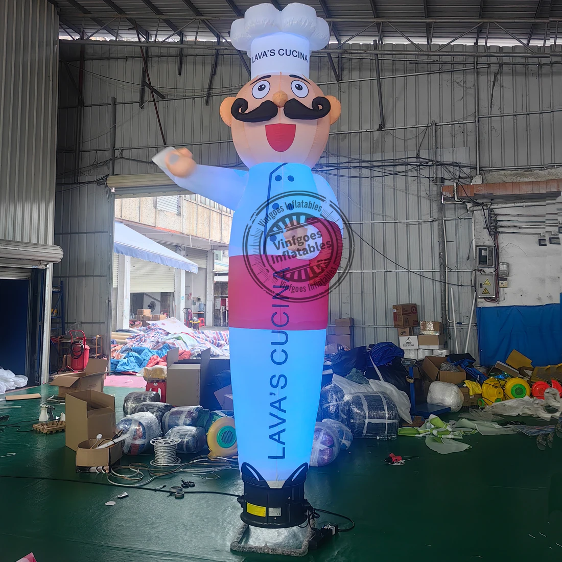 

Светодиодный светильник шеф-повара, надувная танцовщица, воздушная кукла, уличная реклама, небо, танцующий человек для бизнеса, продвижение