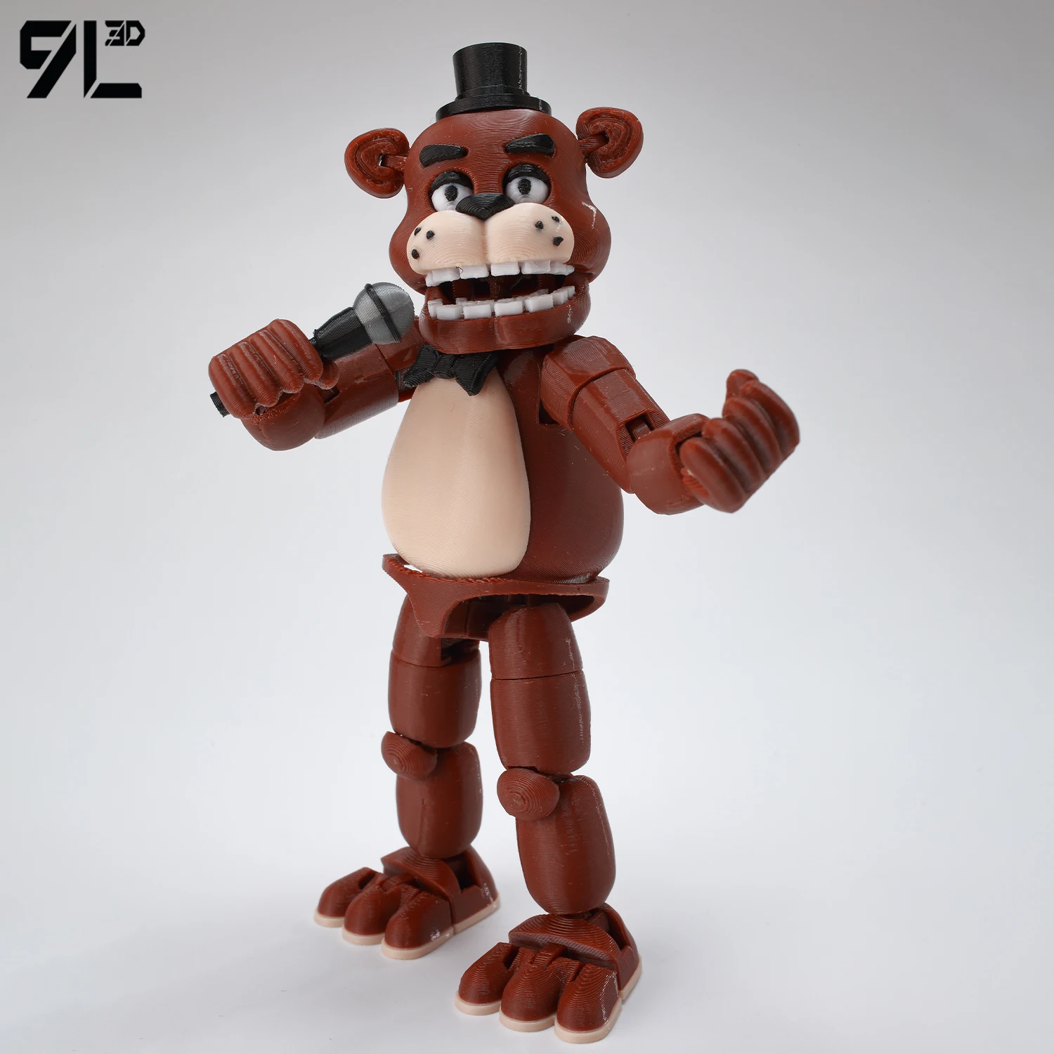 Boneco Articulado e Destacável 9L3D Impresso Freddy Titan13 FNAFs Bear's Midnight Harem Five Nights, Periférico de Jogo, Colecionável para Meninos