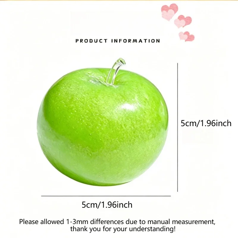 Grüner Apfel Slushie Squishy Fidget Toy Knuspriges, formbares, nicht springendes sensorisches Stressabbau-Spielzeug mit mittlerer Griffstärke, langsam aufsteigend, Geschenk – Detail 1