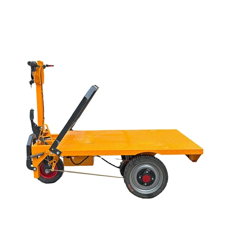 New Popular Customizable Electric Trolley Dump Truck with Three-Wheel Hand Carts Standing Drive Trolley