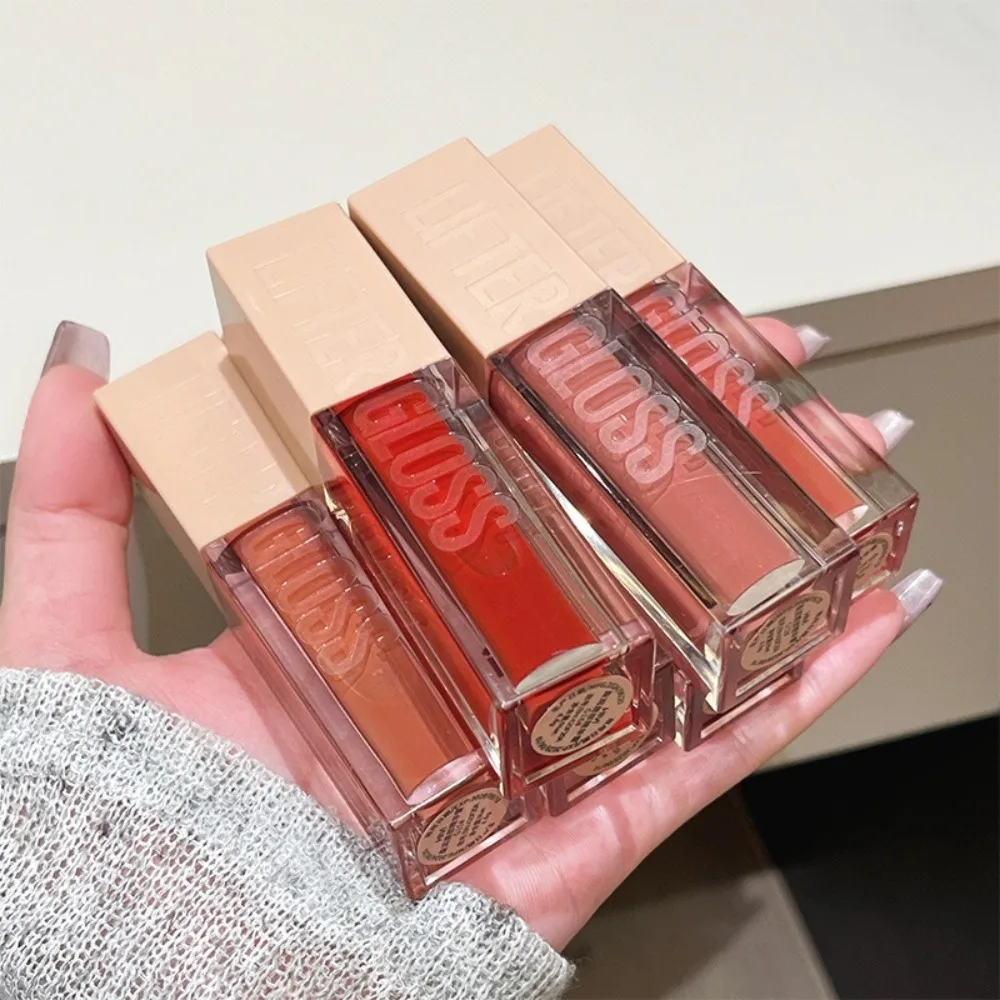 ลิควิดลิปสติกเพิ่มความกระจ่างใส ให้ความชุ่มชื้นยาวนาน ลิปกลอสไม่เป็นคราบ กันน้ำ กระจกเคลือบปาก เครื่องสำอางสำหรับผู้หญิง