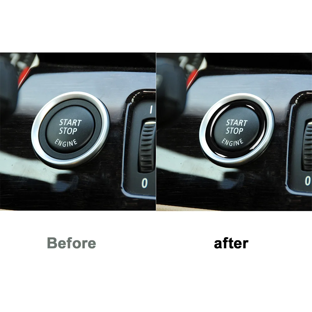 1 STKS Start Stop Ontsteking Drukknop Cover Voor BMW 3 Serie E90 E92 E93 Auto One-Key motor Ring DIY Auto Decoratie image 5
