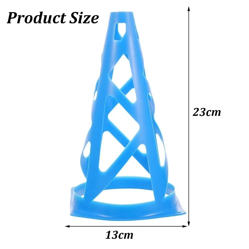 10 قطعة 23 سنتيمتر كرة القدم التدريب المخاريط كرة القدم تسجيل دلو حاجز الاطفال الكبار Springback بمناسبة كأس رمز إكسسوارات رياضية #2