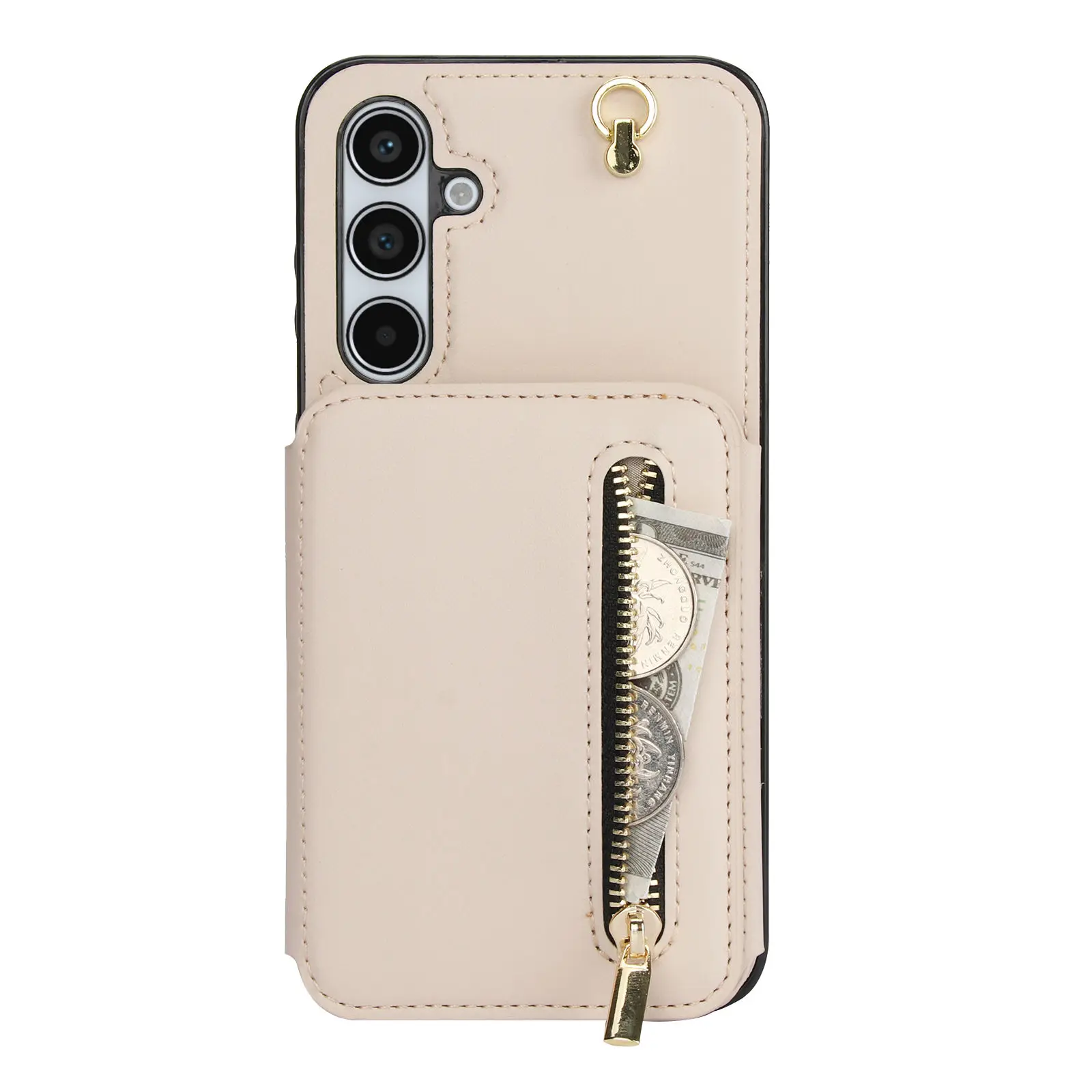 Portfel na zamek błyskawiczny do Samsung Galaxy A15/A14/A13/A55/A54/A53/A52/A51/A73/A72/A71 Etui na ramię z paskiem na kartę kredytową — zdjęcie produktu 2