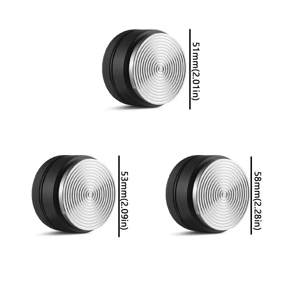 51/53/58MM Coffee Distributor Threaded Bottom Precision Adjustable Leveler Slotted Espresso Tamper Coffee Preparation