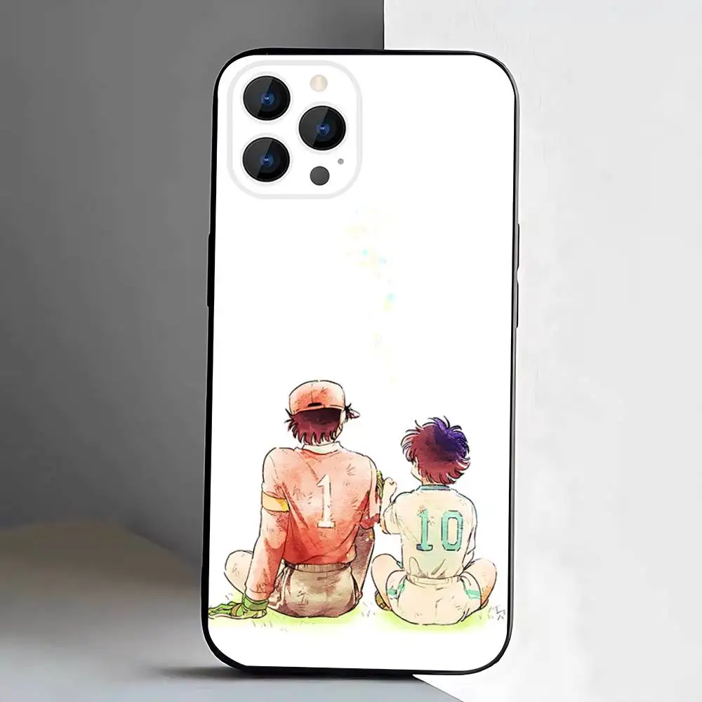 เคสโทรศัพท์ลายอนิเมะ C-Captain T-Tsubasa สำหรับ iPhone 17,16,15,14,13,12,11,Pro,XS,Max,XR,Plus,E,SE4,Mini สีดำแบบนิ่ม