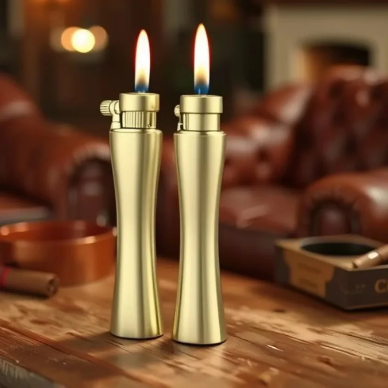 2026 New Brass Lifting Arm Integrated Kerosiene Retro Side-sliding Grinding Wheel Lighter Is The First Choice for Gift Giving
