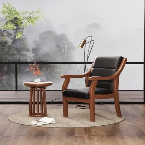 Solid wood chair Comfortable office chair Chess and card Solid wood Home elderly Computer conference mahjong back chair