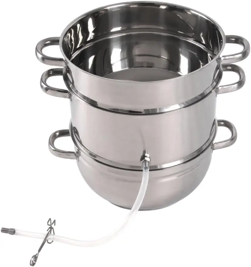 

Stainless Steel Water Distiller, 2 Gallon Capacity, Works on All Stovetops, Double Boiler for Lard & Tallow