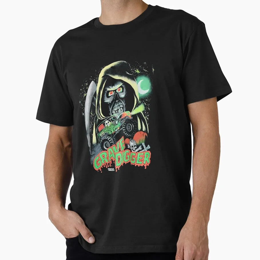 Grave Digger Racing Motor Sport Gift T-shirt 0921 Retro game Monster Jam Graphic clothes Short Sleeve Tee All Size Tops S-6XL