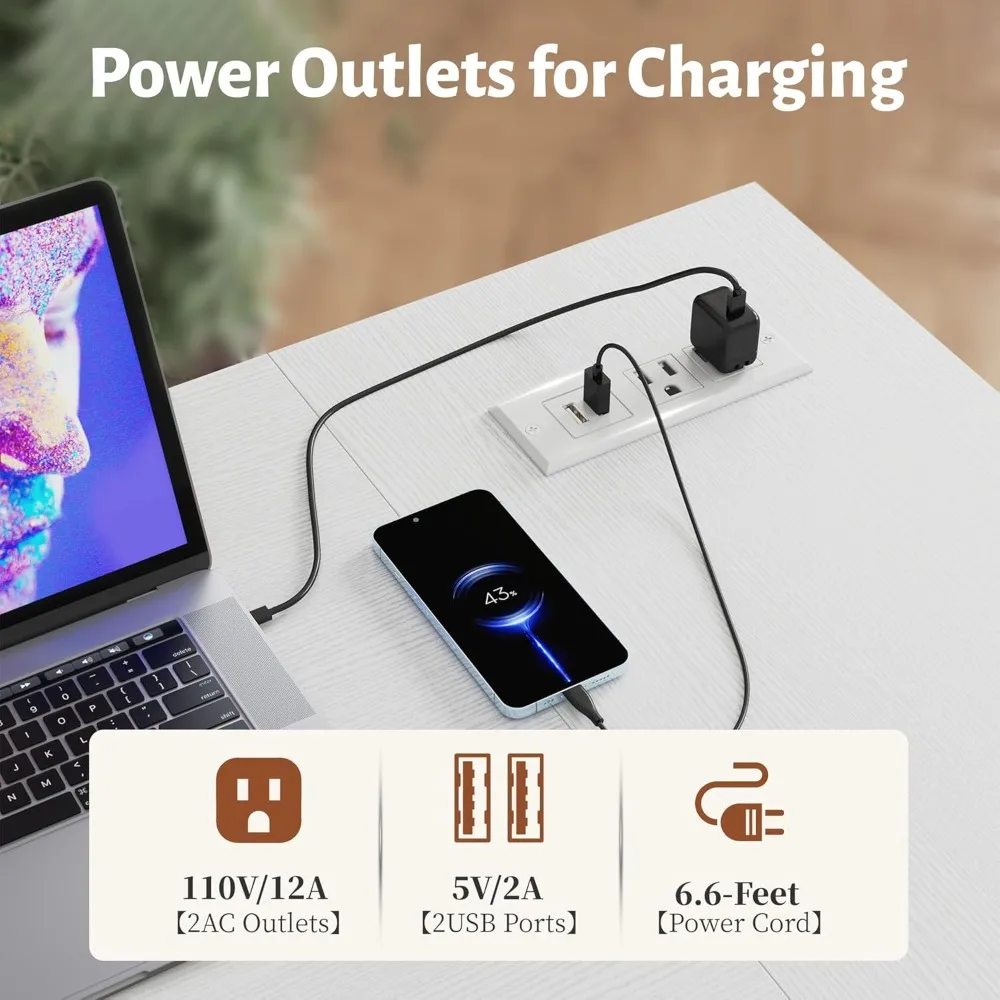 48 Inch L Shaped Desk with Storage Shelves & Side Bag, Computer Desks