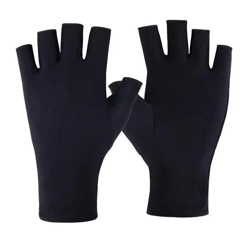 

Men and women spandex sunscreen gloves elastic half fingers exposed two fingers touch screen driving outdoor