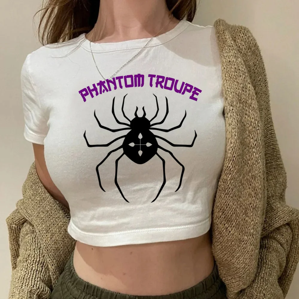Killua Hunter x Hunter Hisoka cropped top ladies goth baddie alternative  emo korean fashion shirt vintage cutecore summer