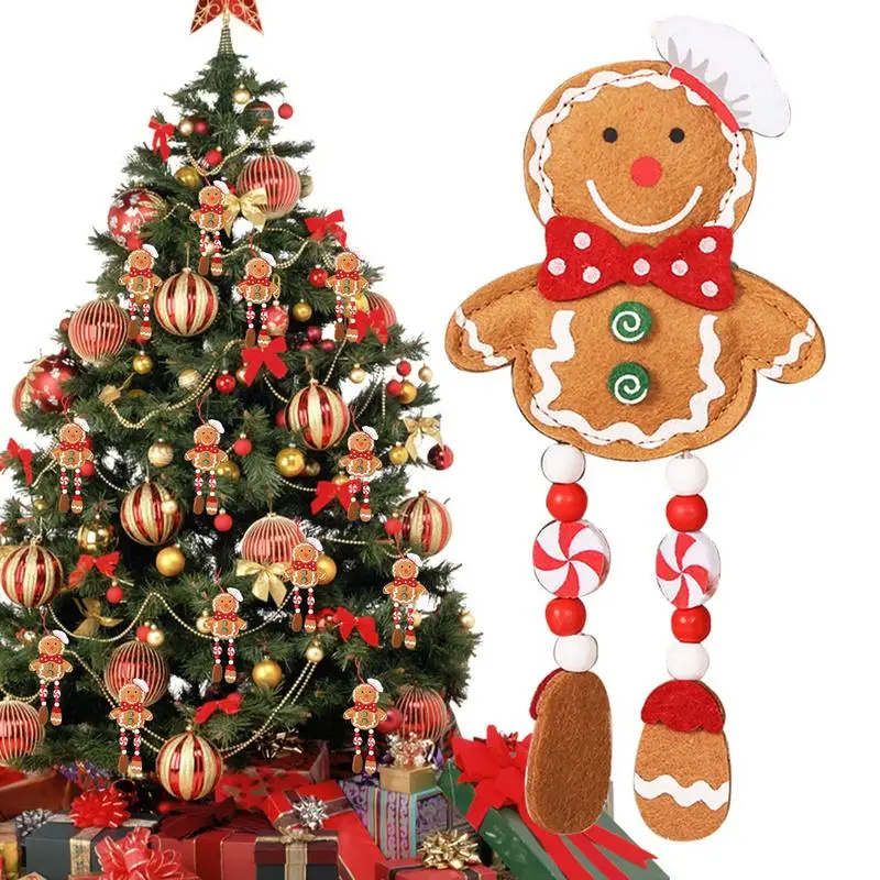 Gingerbread Man Ornaments For Christmas Tree Long-Legged Gingerbread Ornament Holiday Decoration For Tree Home Indoor Decor