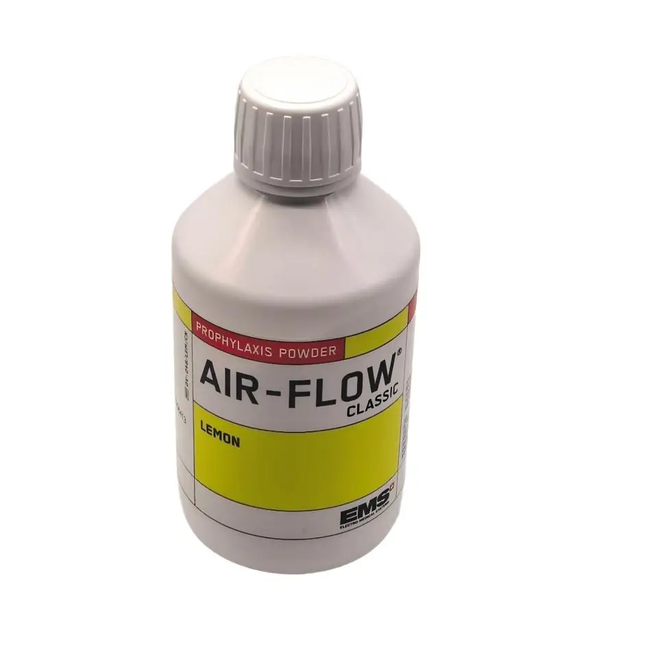 300g EMS Dental AIR FLOW Classic Prophylaxis Powder Lemon Flavor Air Polish Teeth Cleaning Material Clinic Care  Supply Item Set