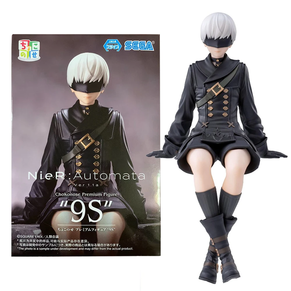 13CM Anime Game NieR:Automata Ver1 1a YoRHa No 2 9S Type B Premium Chokonose Noodle Stopper Figure Anime Model Toy Gift Doll