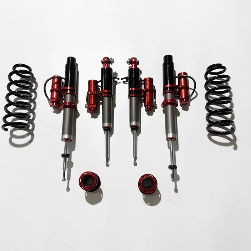 X6, High-quality Car Shock Absorber Red, Front & Rear 2.0mm Diameter, 8-level Compression Adjustable