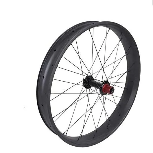 Llantas de carbono para bicicleta fat de 26 pulgadas, llanta de carbono ultraligera de 32 orificios, accesorio de rueda resistente para bicicleta fat de montaña en nieve.