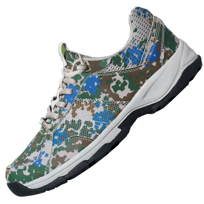 

Fashion Camouflage Hiking Sports Shoes Unisex Anti-Slip Men Safety Shoes for Work Outdoor Wear-Resistant Women Tourism Sneakers