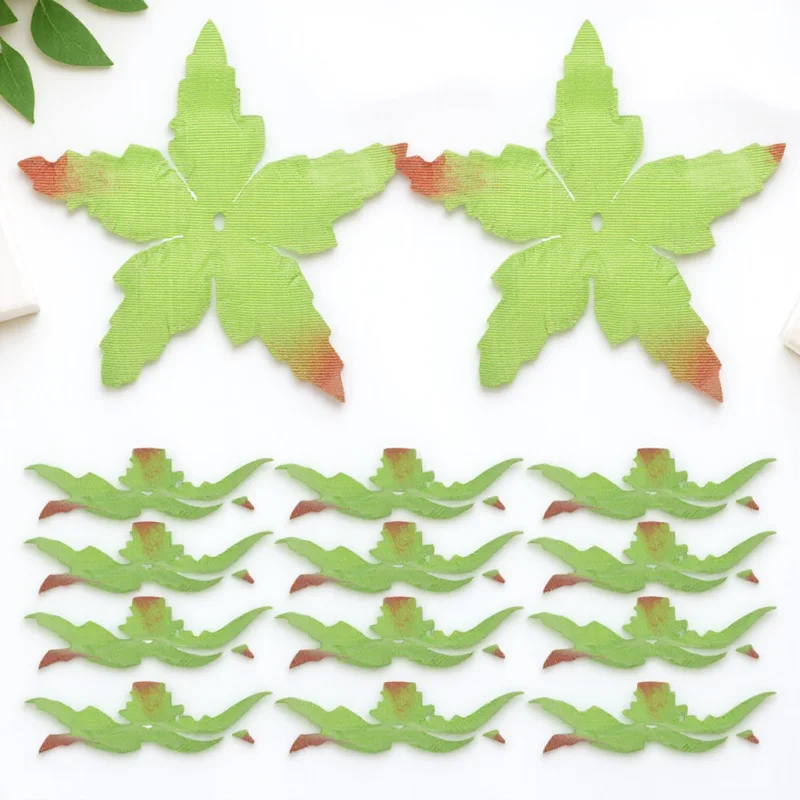 100 قطعة من الزهور الاصطناعية أوعية النسيج الأخضر سيبال DIY بها بنفسك لوازم الزهور الحرفية مقلد الكالكس لصنع الورد