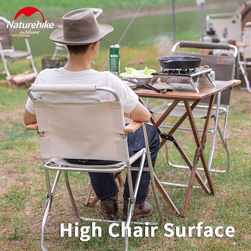 Naturehike Camping Chair Outdoor Folding Aluminum Alloy Support Leisure Longue Backrest Seat Travel Fishing Armchair Portable