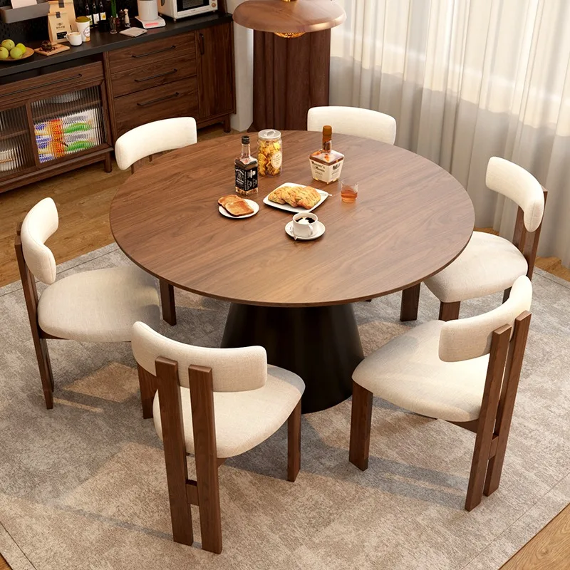 Dining Table Sedentary Wooden Modern Round Dining Table