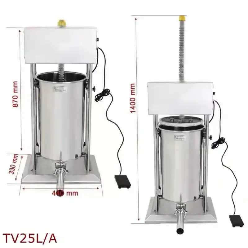 #V Commercial Automatic Electric Pneumatic Sausage Stuffer Sausage Stuffing Machine