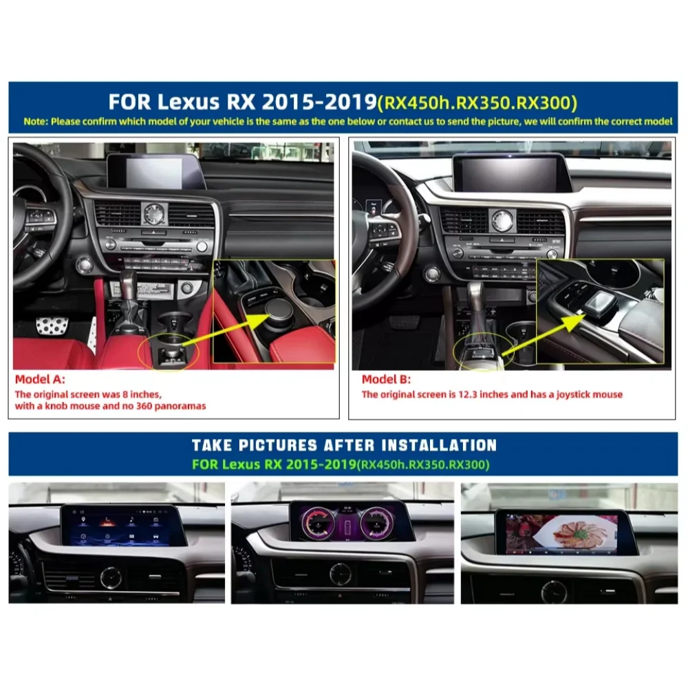 12.3inch Android 13 Car Radio For Lexus Rx 200t Rx200t 2018 Rx350l Rx350 Rx450h Gps Navigation Multimedia Video Player Head Unit