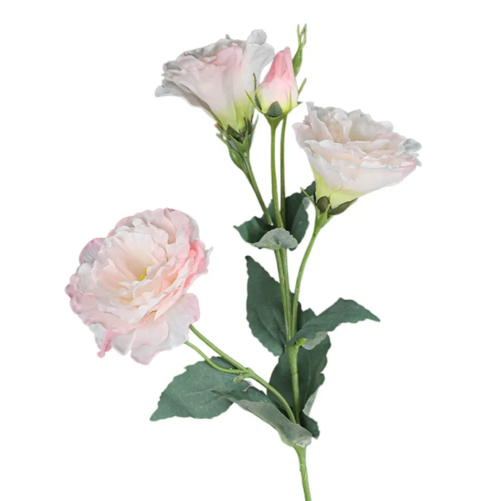 

Real Touch Artificial Eustoma Flower Elegant Handmade Silk Eustoma Flower Branch Luxury Fake Flower Home Table Decoration