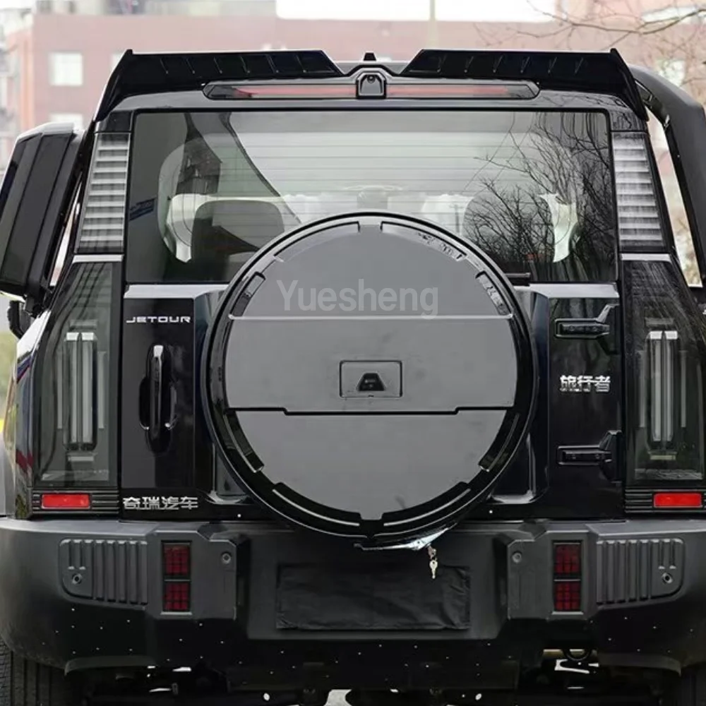 Spare Tire Cover Fits 19-inch Tires for Jetour Traveler T2 Accessories with Stainless Steel Outer Ring Car Spare Tire Cover view 6