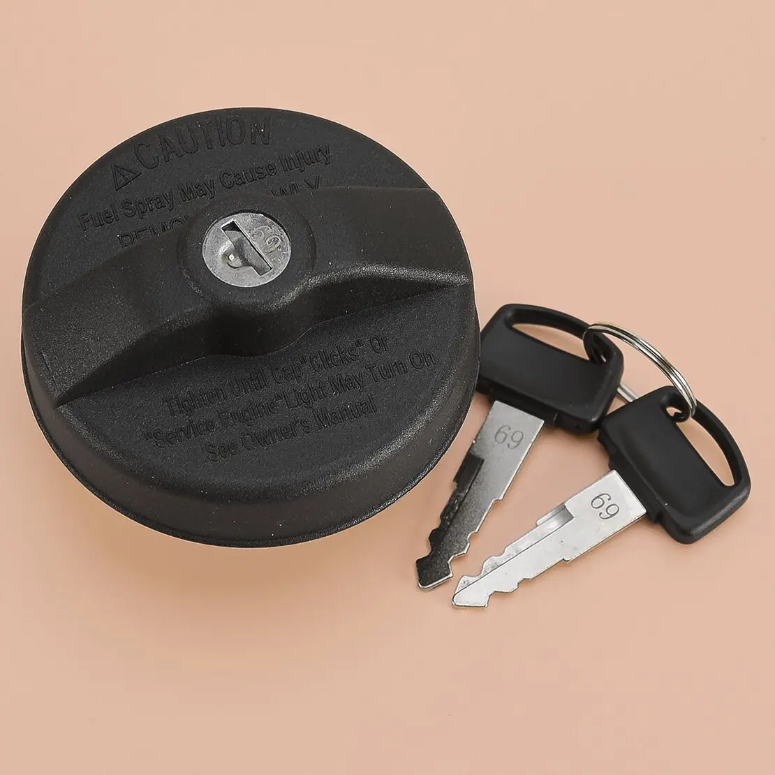 Locking Fuel Gas Tank Cap with Keys Black Plastic 10504 MGC791 Fit for Ford F150 F250 F350 F450