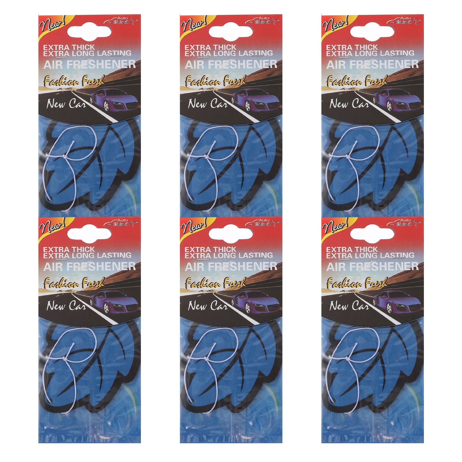 

6pcs Car Air Freshener Leaf Shape Paper Hanging Fragrance Diffuser Long Lasting Natural Design For Car Home Office Bathroom Auto