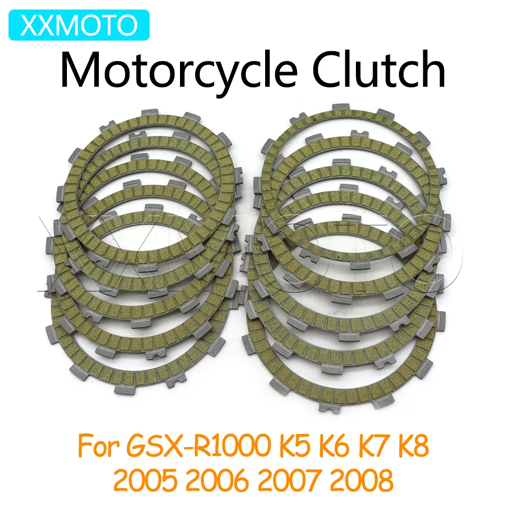 

For SUZUKI GSX-R1000 K5 K6 K7 K8 GSXR1000 GSX R1000 2005 2006 2007 2008 Motorcycle Clutch Plates Friction Disc Kits Accessories