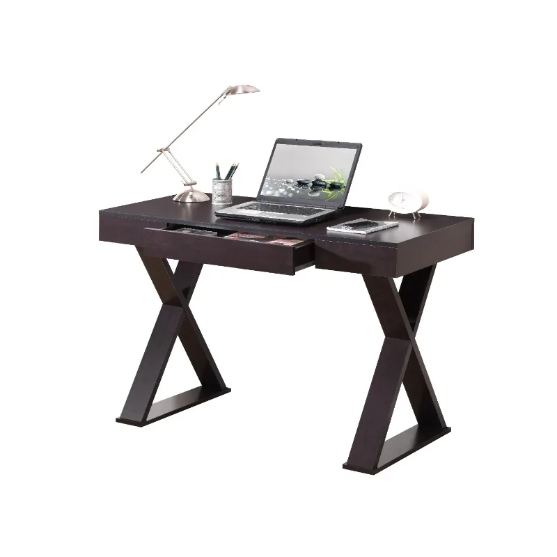 Trendy Home Office Lap Desks with Drawer, Espresso 22 x 47.25 in, 1 Count, 1 Pack， office desk ，Spacious