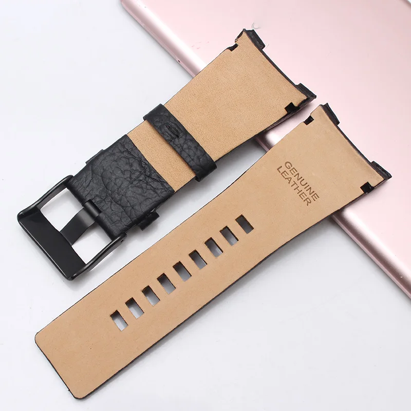 32x17 мм вогнутый кожаный ремешок для часов из воловьей кожи для Diesel Dz4246 Dz1273 Dz1216 мужской браслет со специальным интерфейсом, сменные браслеты