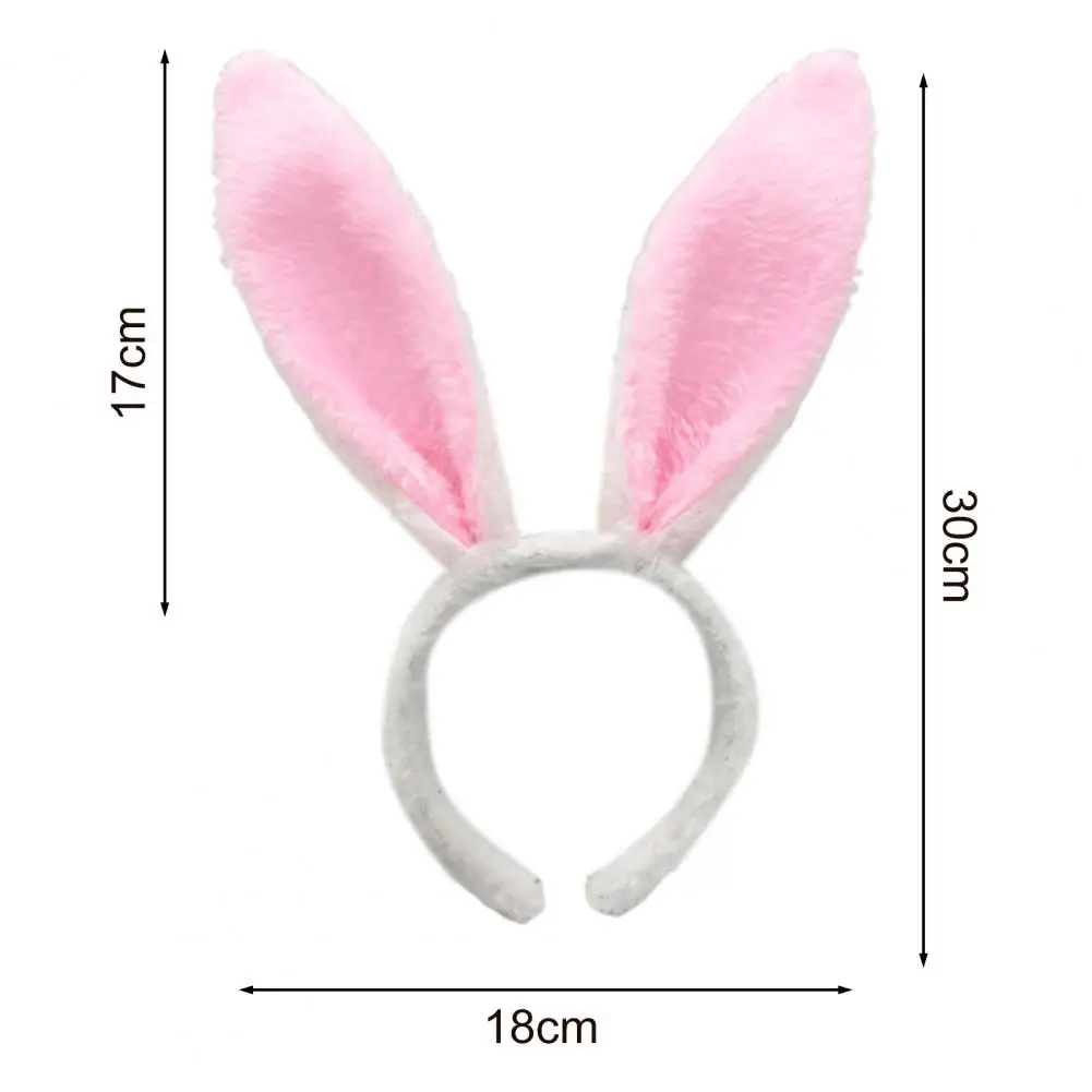 Easter Headband Decorative Hair Hoop Soft Plush Easter Bunny Ear Headband for Girls Colorful Patchwork for Washing for Bathroom