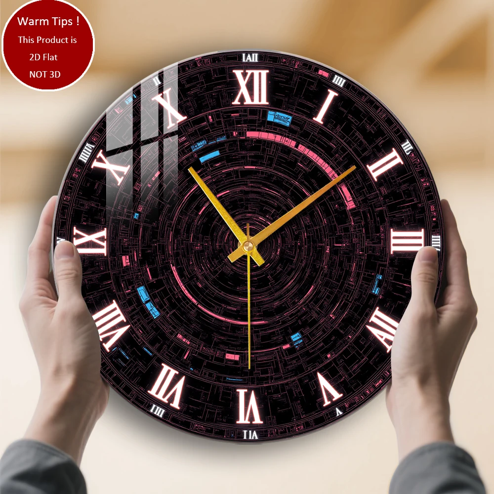 

Настенные часы из закаленного стекла, футуристический дизайн спиральных часов, подходящий для декора стен или настольного дисплея в любом месте