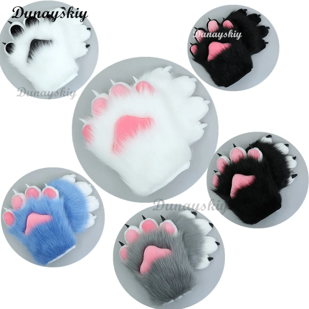 

Fursuit Kigurumi Paws Headsets Furry Cosplay Beast Head Kig Series Skulls Halloween Rubbit Doll Cat costumes Animal Paws