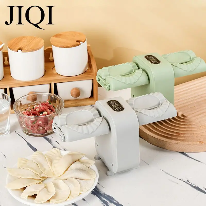 Chinese Dumpling Maker Rechargeable Automatic Gyoza wrapping machine With Timer Empanadas Mold Tool Ravioli Device Jiaozi