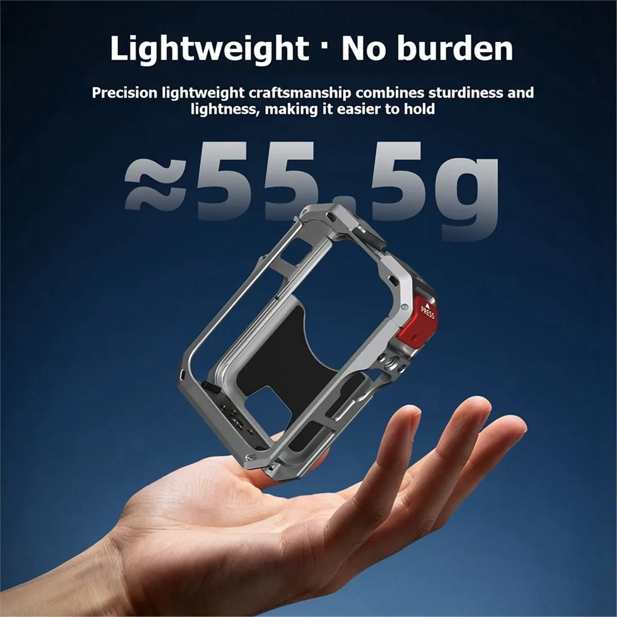 Protective Case for 360 II Camera Aluminum Alloy Frame Cage Full Border Protection Anti-Scratch Shockproof Housing