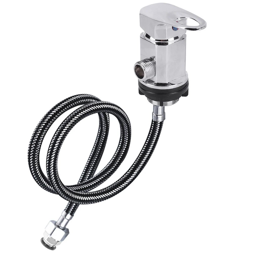 

Хромированный смеситель для душа для каравана с нажатием 12 мм, подходит для выхода на хвост 1/2 дюйма, смеситель для душа для кемпера, выходной смеситель, детали для автофургона