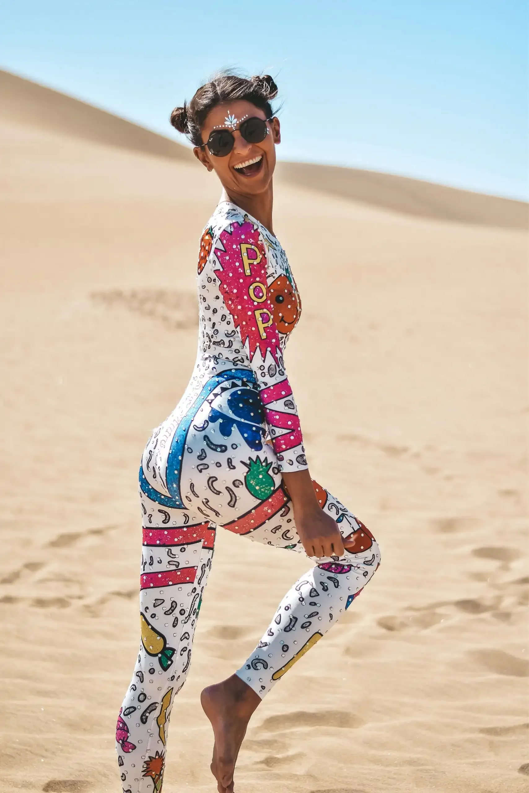 Блестящие красочные воздушные шары с героями мультфильмов, эластичные купальники, сексуальный танцевальный сценический комбинезон для дня рождения, блестящие стразы, боди для выступлений