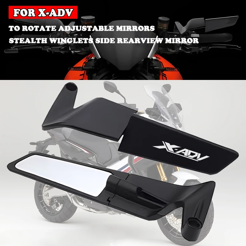 Motorcycle To Rotate Adjustable Mirrors Stealth Winglets side Rearview Mirror For X-ADV XADV 750 X ADV XADV750 X-ADV750