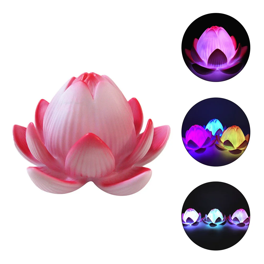 Lampa LED w kształcie lotosu, lampka stołowa, lampa Buddy, kwiatowa dekoracja ogrodowa, żywe, realistyczne, kolorowe, na imprezy, wesela.